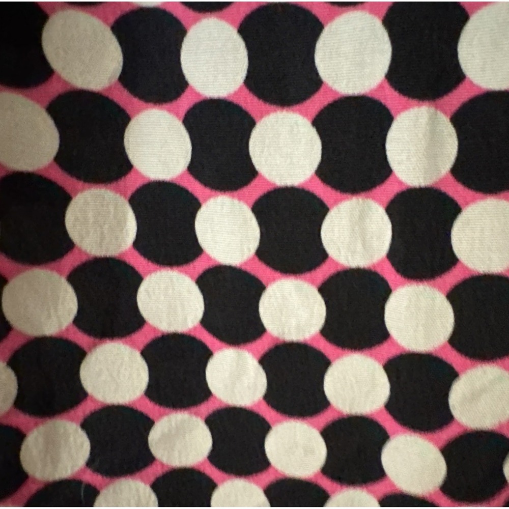 Kate Spade New York Geometric Dot Fit & Flare‎ Silk Dress 0 pink black white - Picture 7 of 16